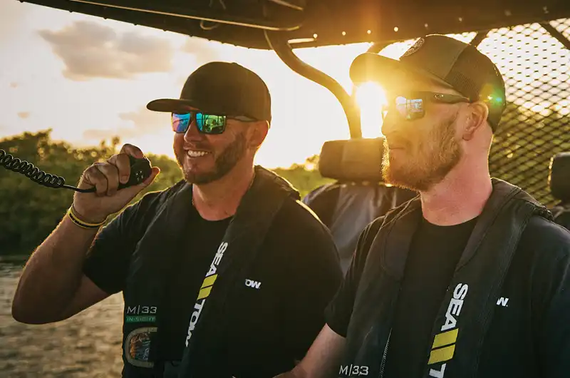 Sea Tow Captain helping member on radio